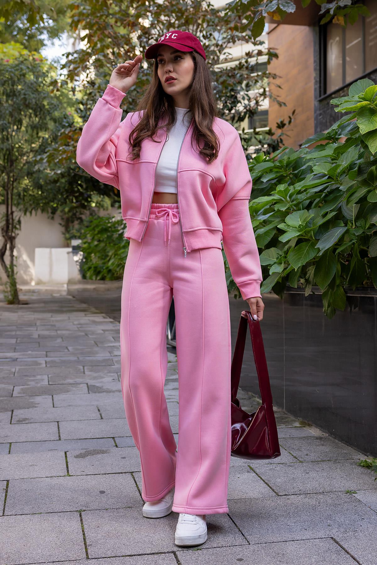 Grass Tracksuit Set - PINK