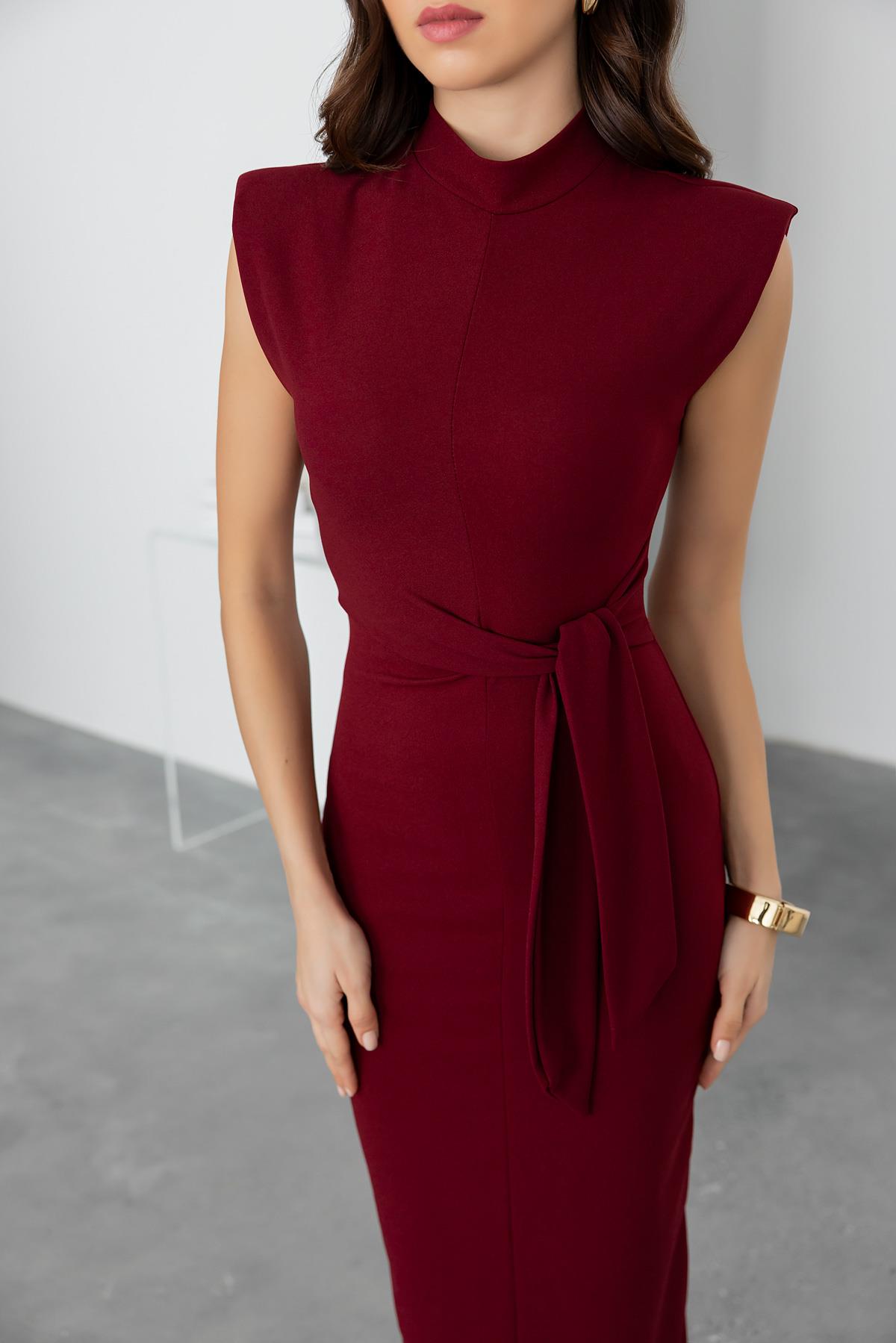 Long Pencil Dress - CLARET