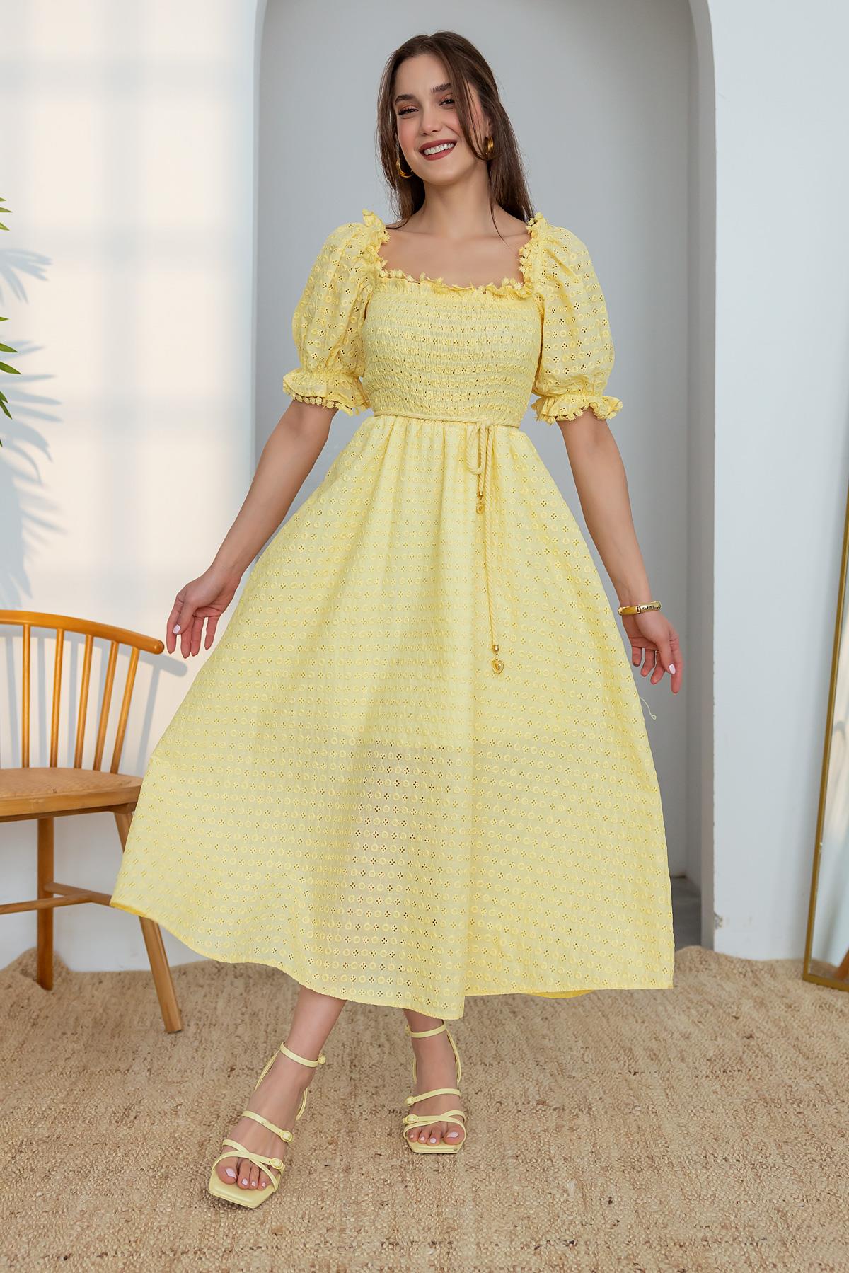 Gipeli Brode Dress - YELLOW
