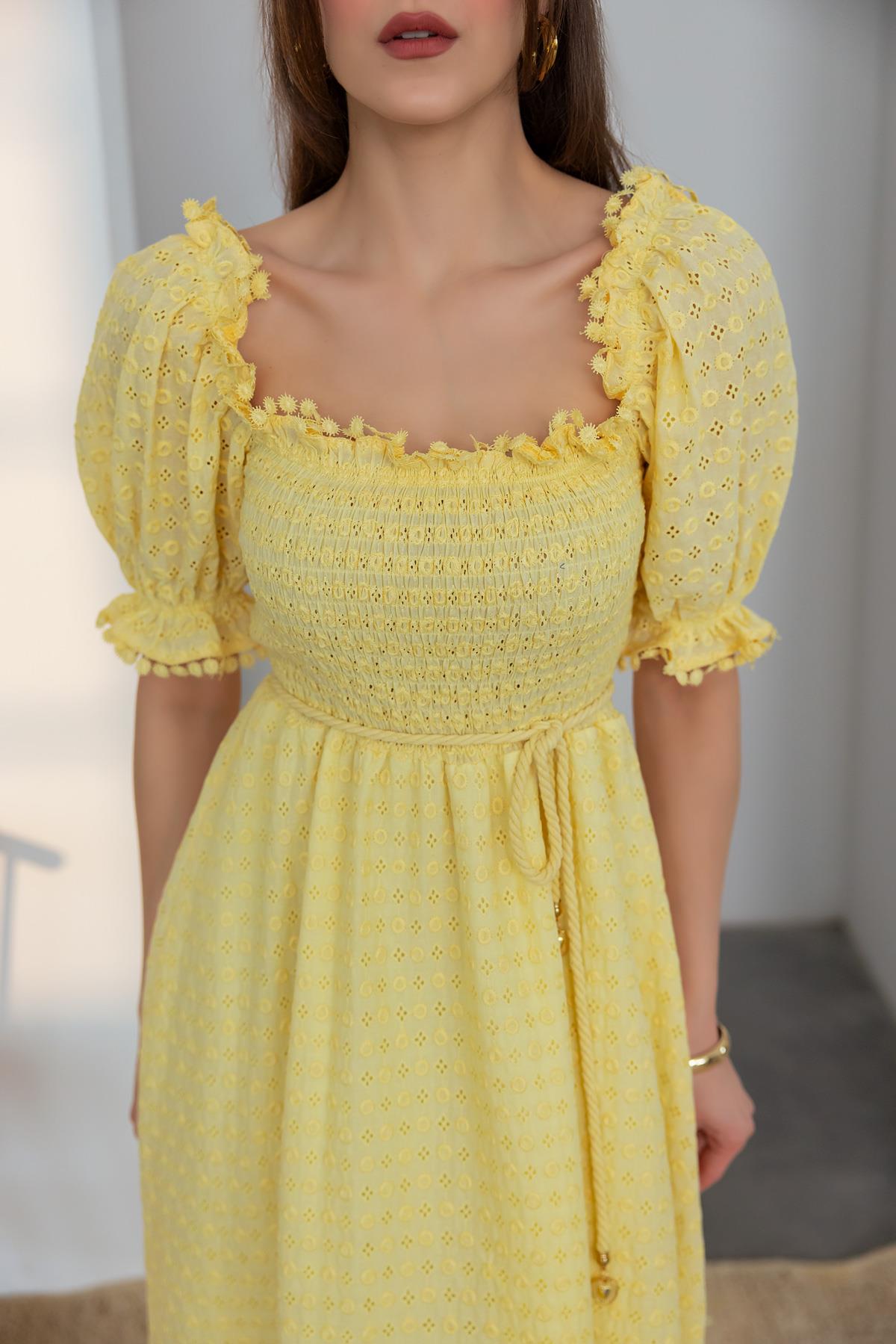 Gipeli Brode Dress - YELLOW