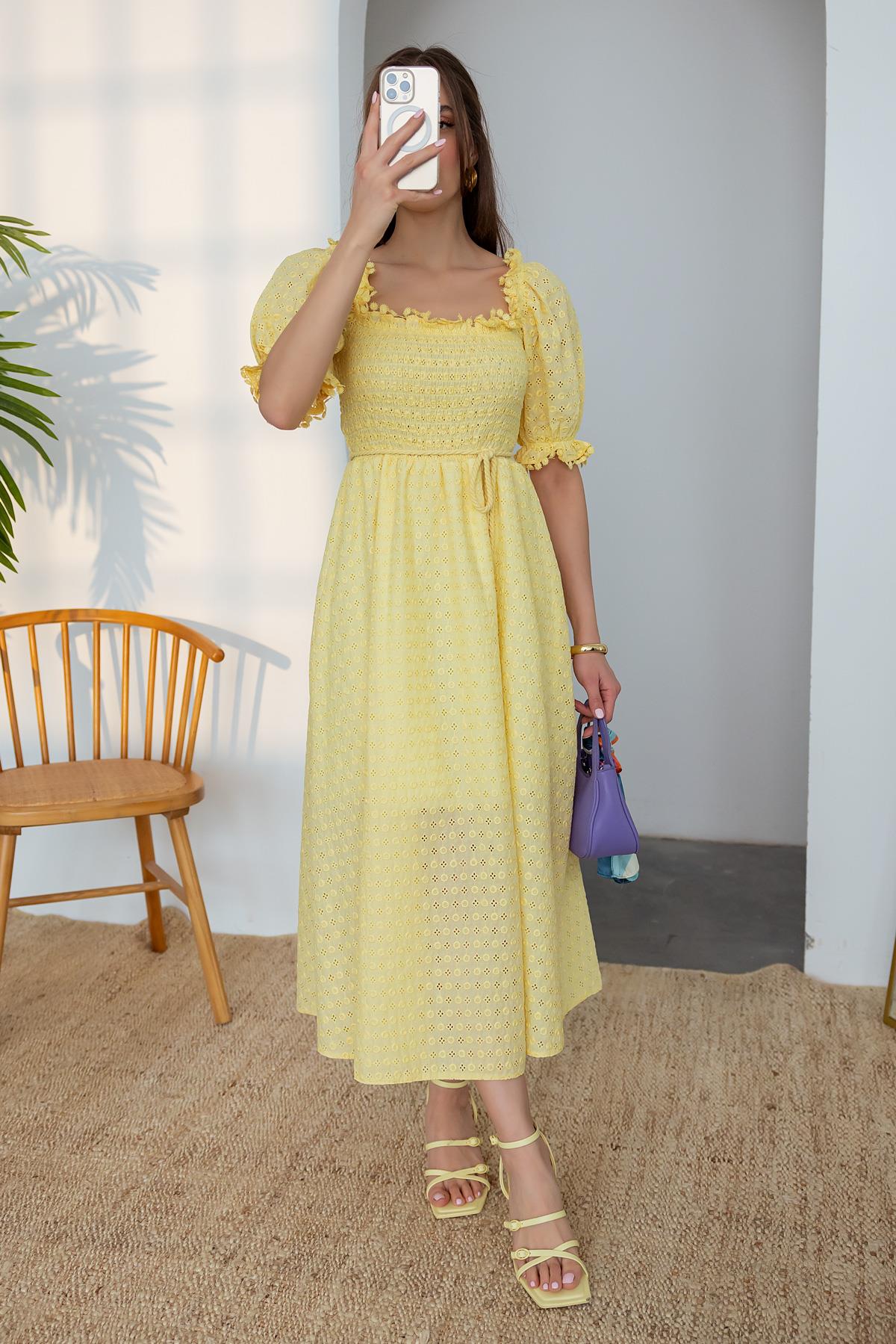 Gipeli Brode Dress - YELLOW