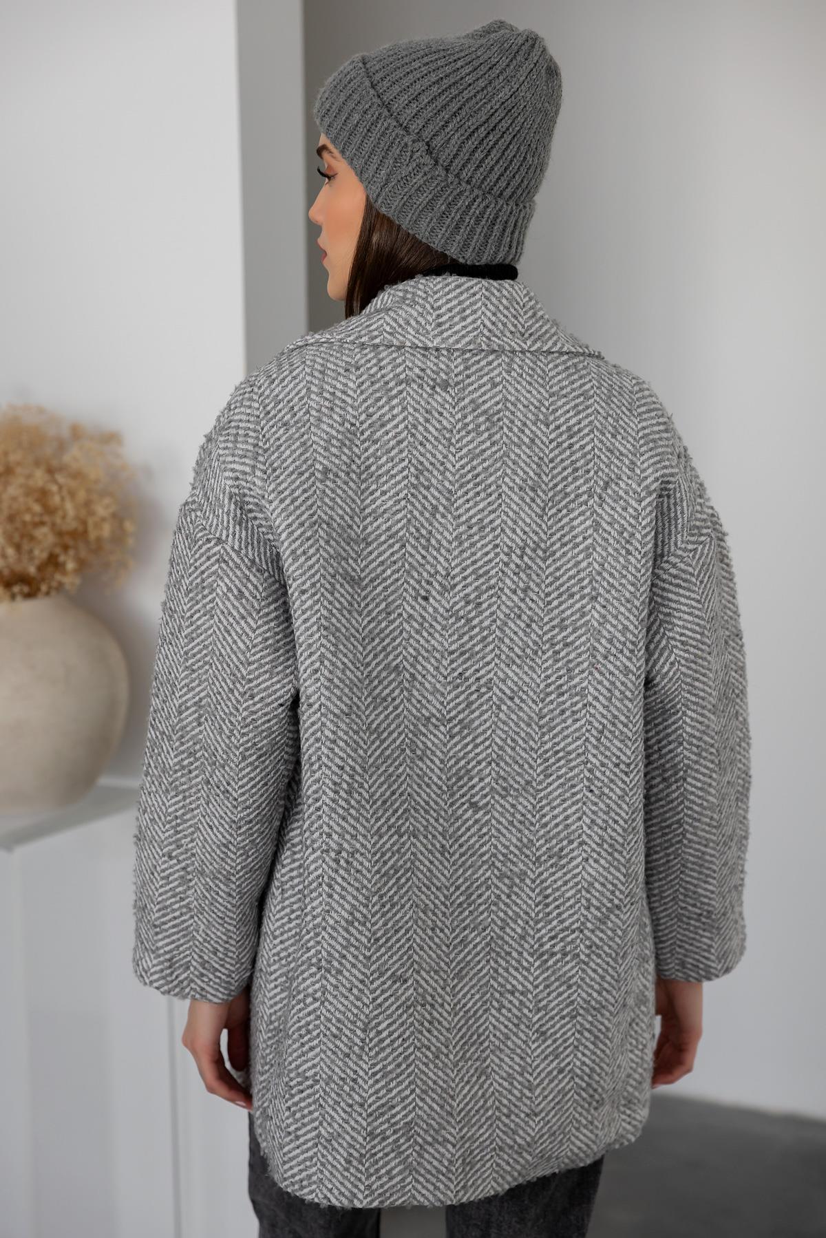 Oversize Short Coat - GRAY