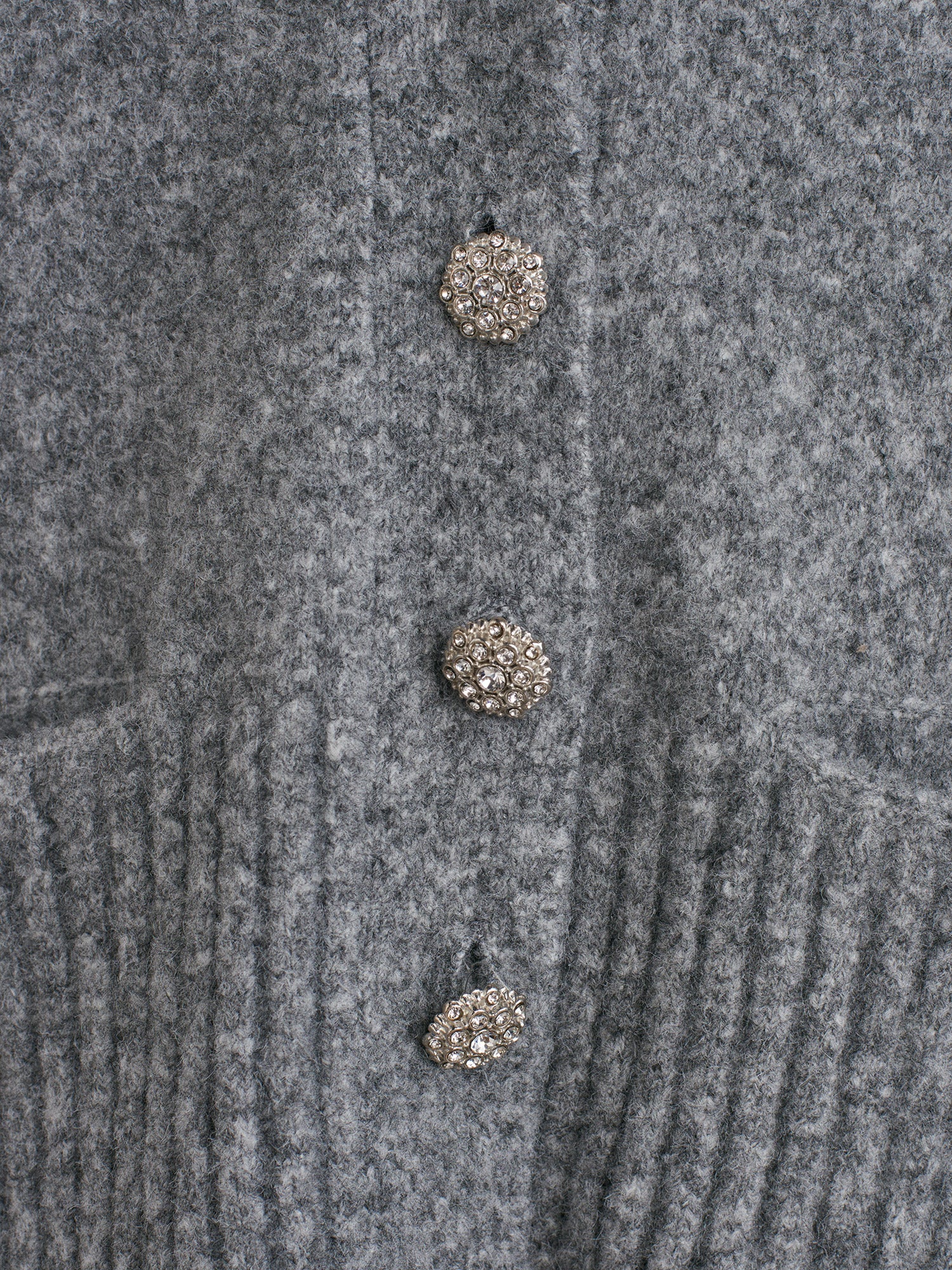 4- احدث الكارديجان تريكو ناعم سكني بجيب ازرار حجرية - Fumé V-Neck Stone Buttoned Pocket Soft Texture Knitted Cardigan