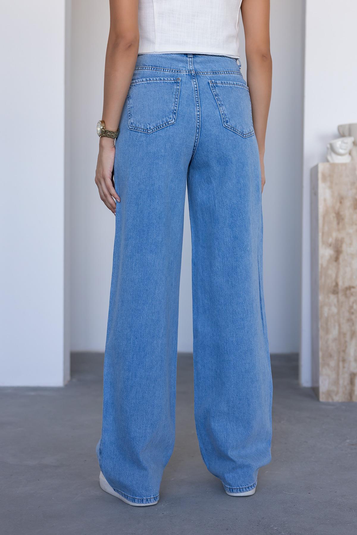 Stoned Denim Pants - BLUE