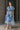 Ethnic Pattern Belted Dress - BLUE