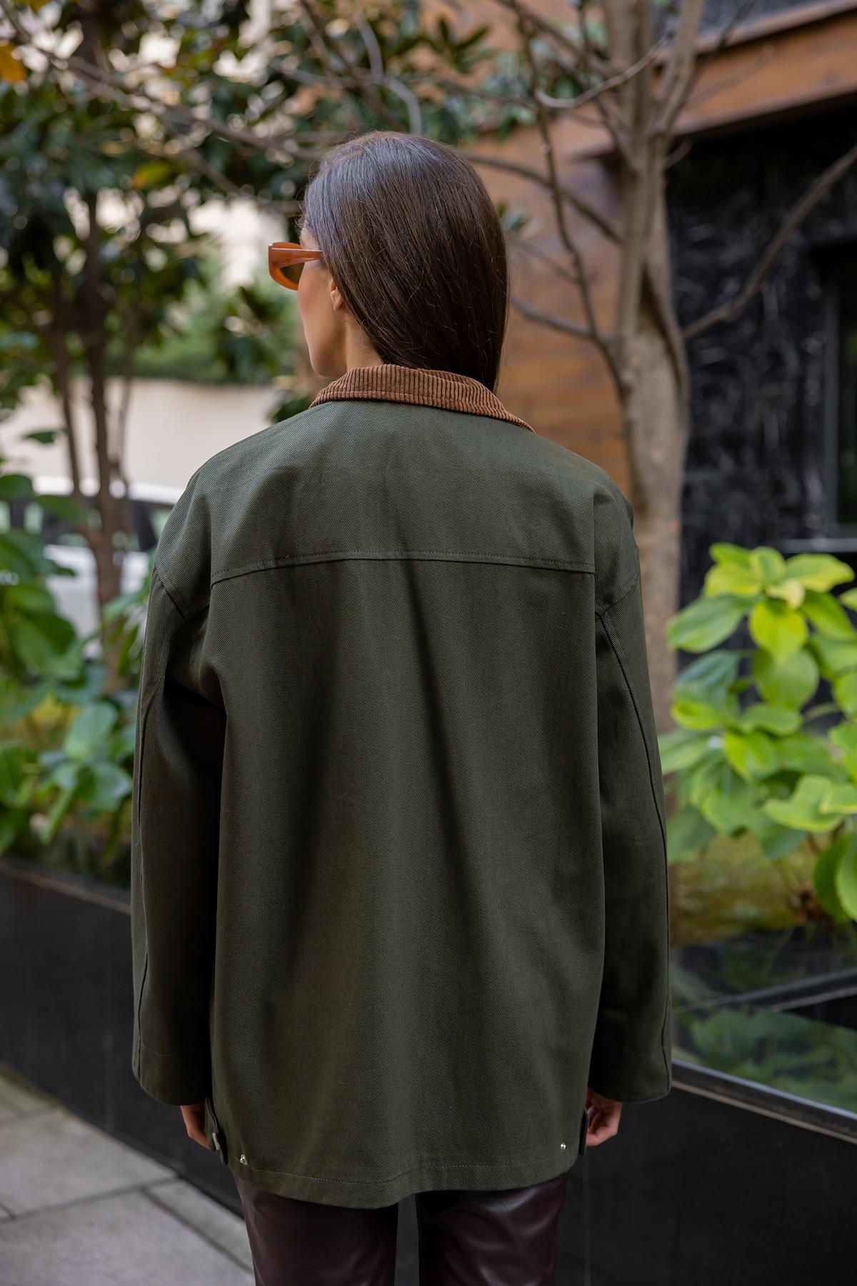 Gabardine Coat - DARK GREEN