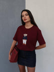 Teddy Bear Embroidered T-Shirt