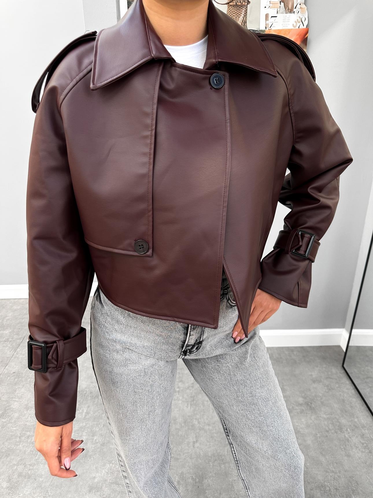 Designer Piece Short Leather Jacket