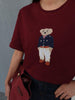 Teddy Bear Embroidered T-Shirt