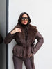 Faux Fur Tied Collar Coat