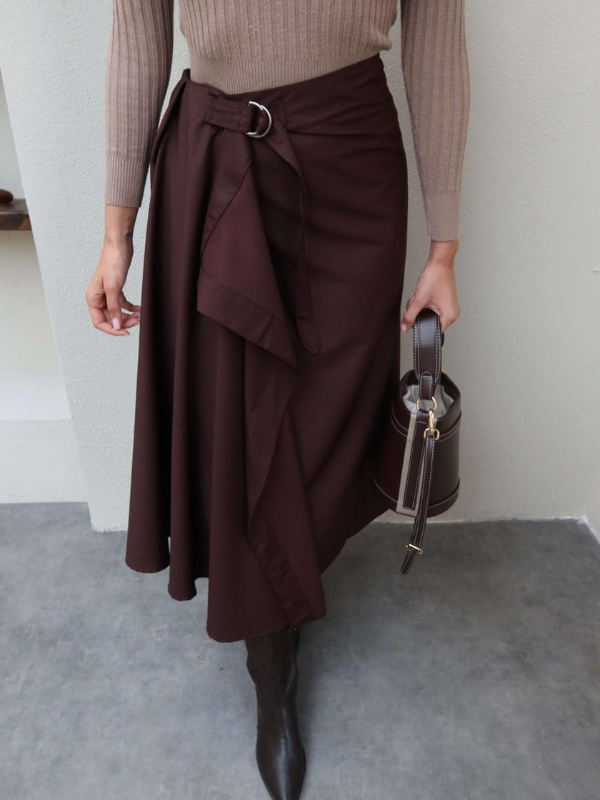 Buckled Pareo Skirt
