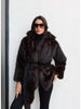 Belted Imported Fur Coat