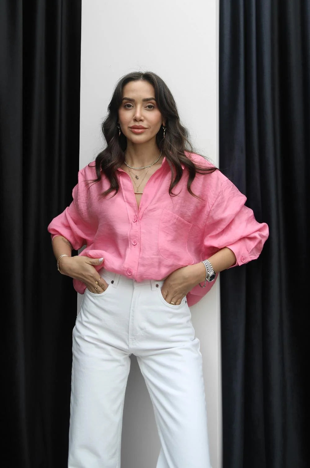 Pink Flowy Shirt
