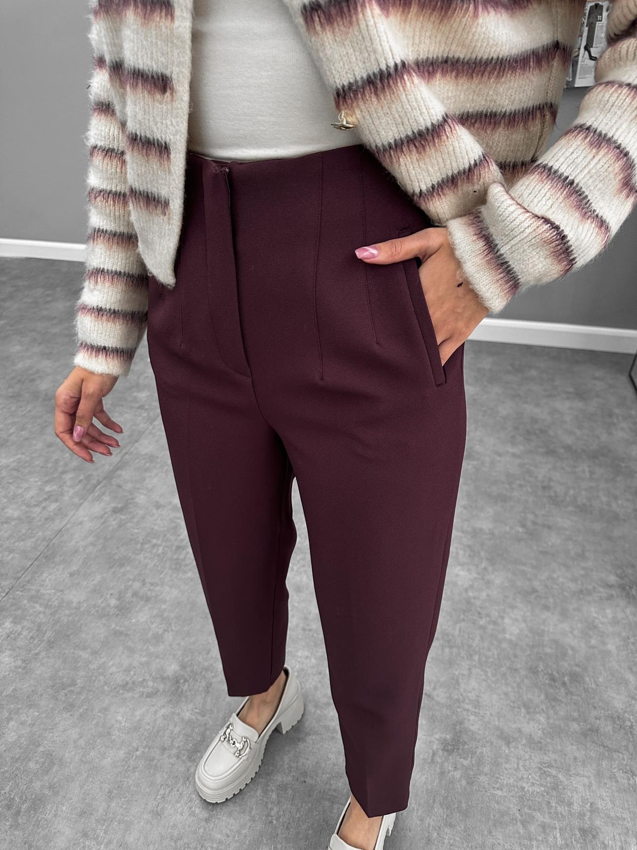 Plum High Waist Carrot Pants