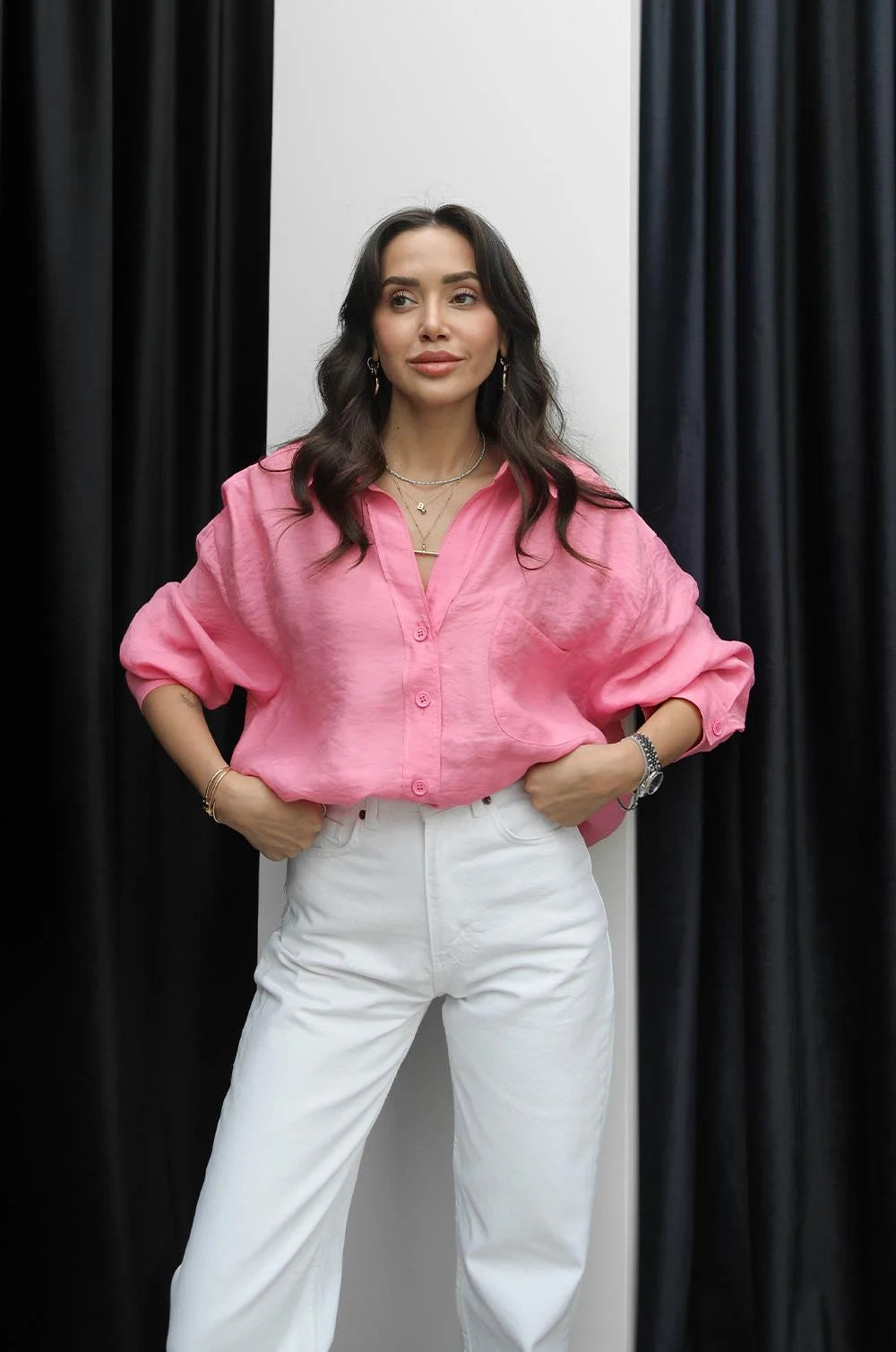 Pink Flowy Shirt