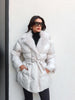 Fur Belted Puffer Jacket