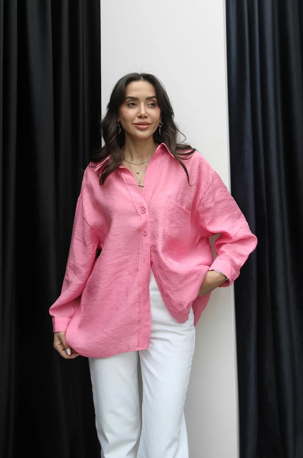 Pink Flowy Shirt