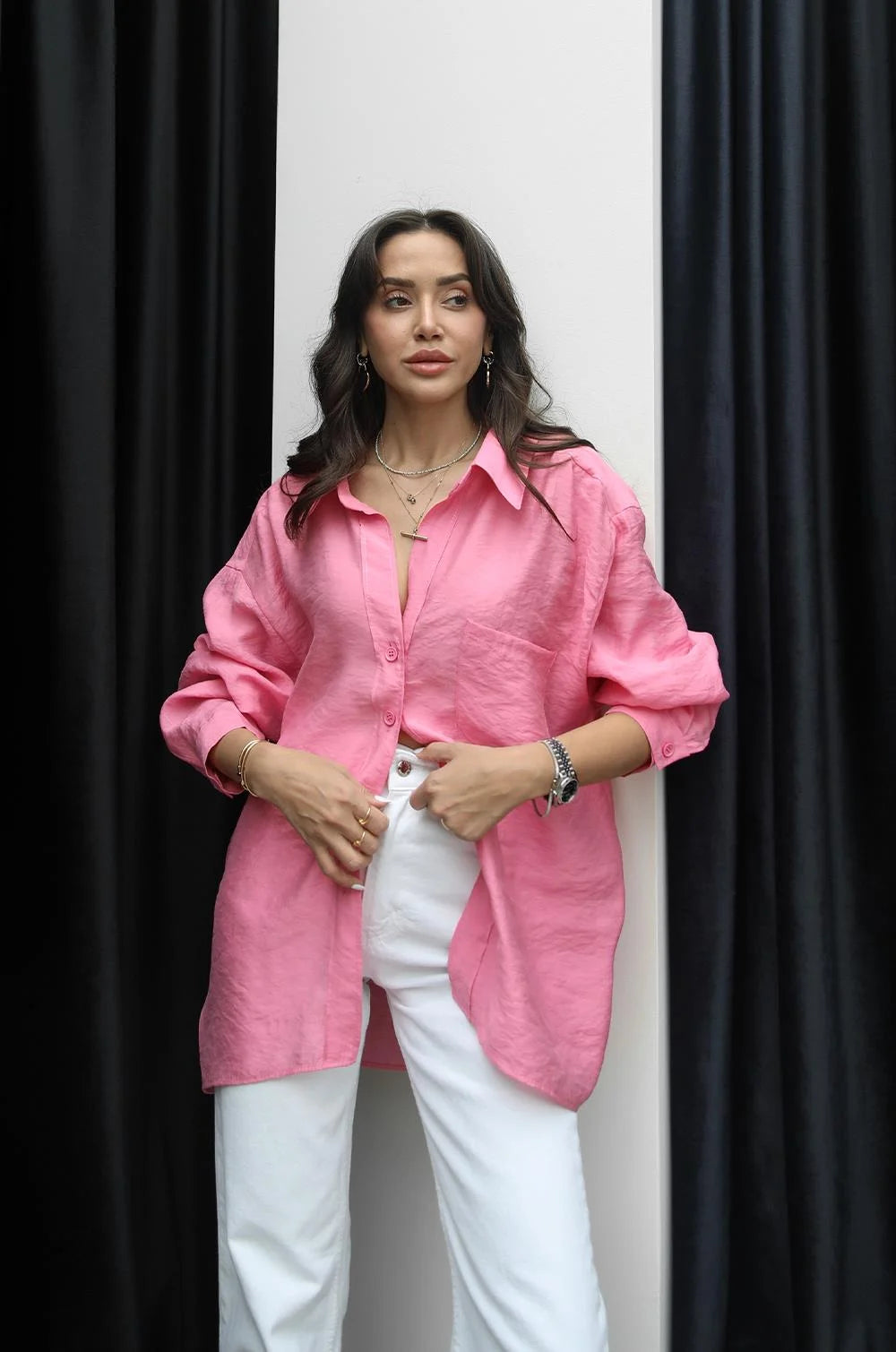 Pink Flowy Shirt