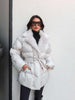 Fur Belted Puffer Jacket