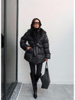 Fur Belted Puffer Jacket