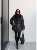 Fur Belted Puffer Jacket