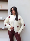 Daisy Embroidered Knit Cardigan