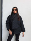 Quilted Shawl Detail Coat
