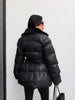 Fur Belted Puffer Jacket