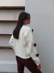 Daisy Embroidered Knit Cardigan