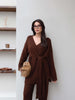 Brown Tied Knit Set