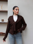 Shawl Detail Knit Cardigan