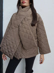 Quilted Shawl Detail Coat