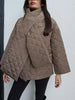 Quilted Shawl Detail Coat
