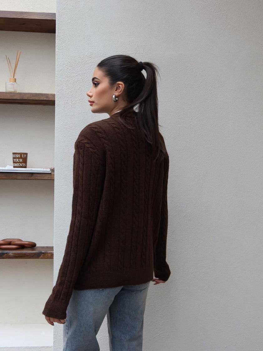 Shawl Detail Knit Cardigan