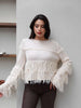 Fringed Casual Knit Sweater