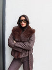 Faux Fur Tied Collar Coat