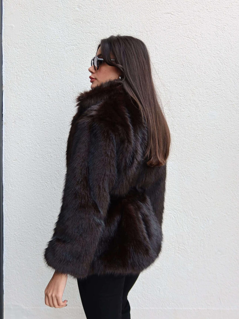 Belted Imported Fur Coat