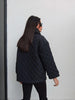 Quilted Shawl Detail Coat