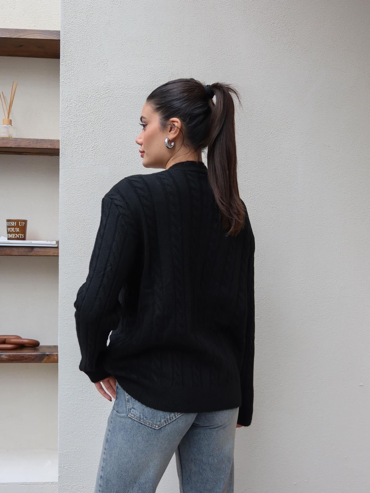 Shawl Detail Knit Cardigan