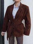 Suede Tie-Down Jacket