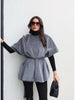 Designer Belted Fur Poncho