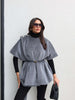 Designer Belted Fur Poncho