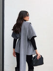 Designer Belted Fur Poncho