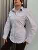 Padded Pocket Striped Shirt Stock Code