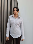Padded Pocket Striped Shirt Stock Code