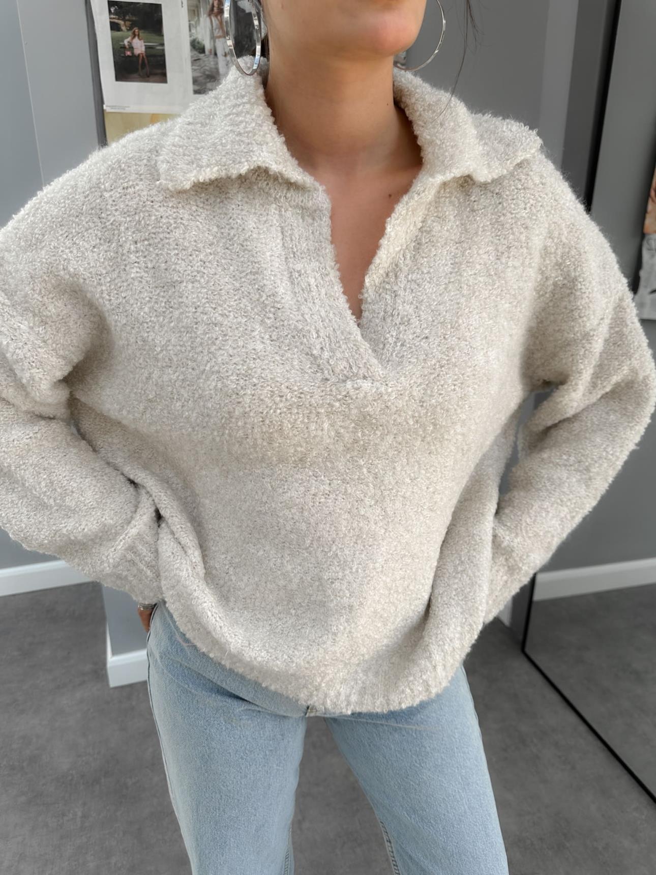 V Neck Soft Casual Sweater