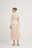 Organza Design Dress - Beige