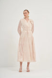 Organza Design Dress - Beige