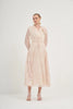 Organza Design Dress - Beige