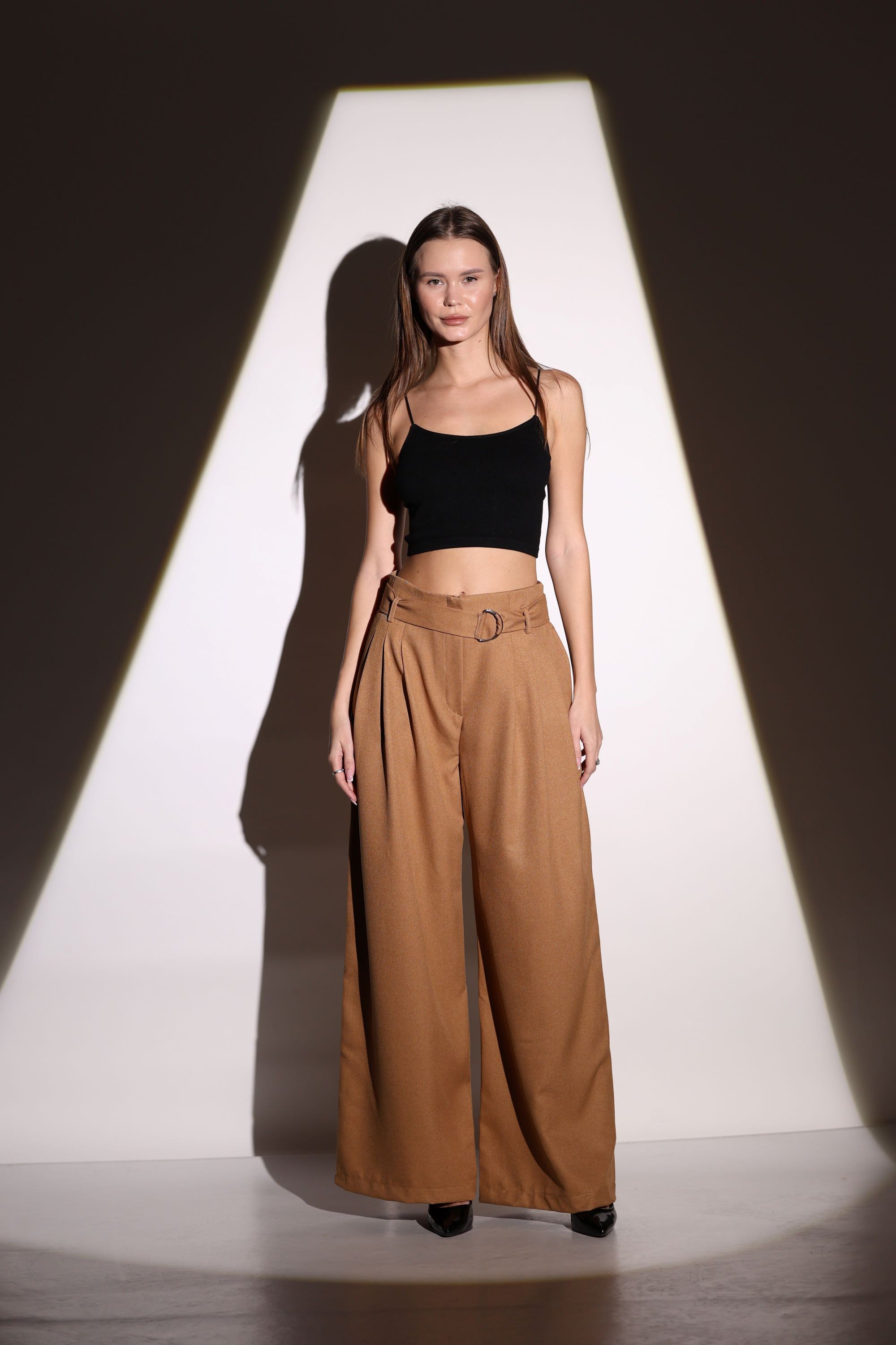 Palazzo Pants Beige